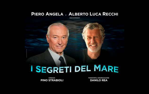 Piero Angela e Alberto Luca Recchi a Roma nel 2022 con “I segreti del mare”