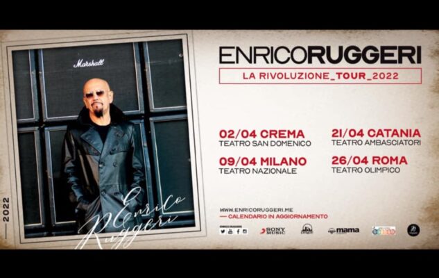 Enrico Ruggeri in concerto a Roma nel 2022 con il suo album “La Rivoluzione”