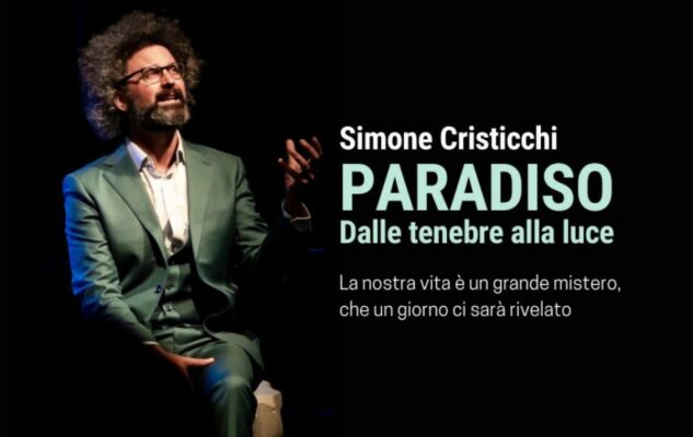 Simone Cristicchi a Roma nel 2022 con “Paradiso, dalle tenebre alla luce”