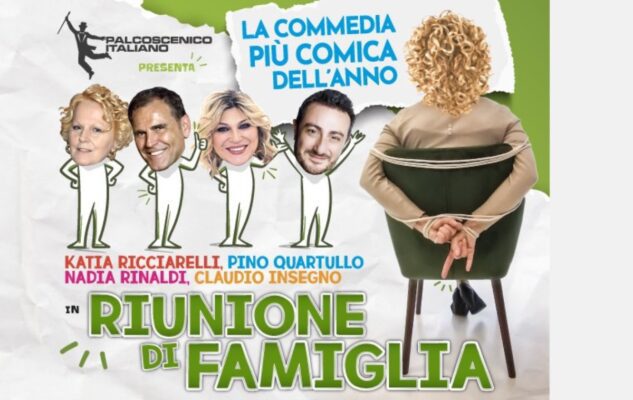 “Riunione di famiglia”: a Roma lo spettacolo con Katia Ricciarelli e Claudio Insegno