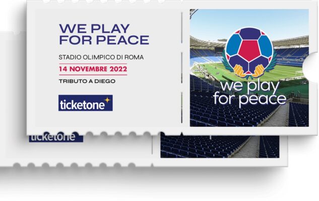“We Play For Peace” a Roma nel 2022: data e biglietti della partita benefica