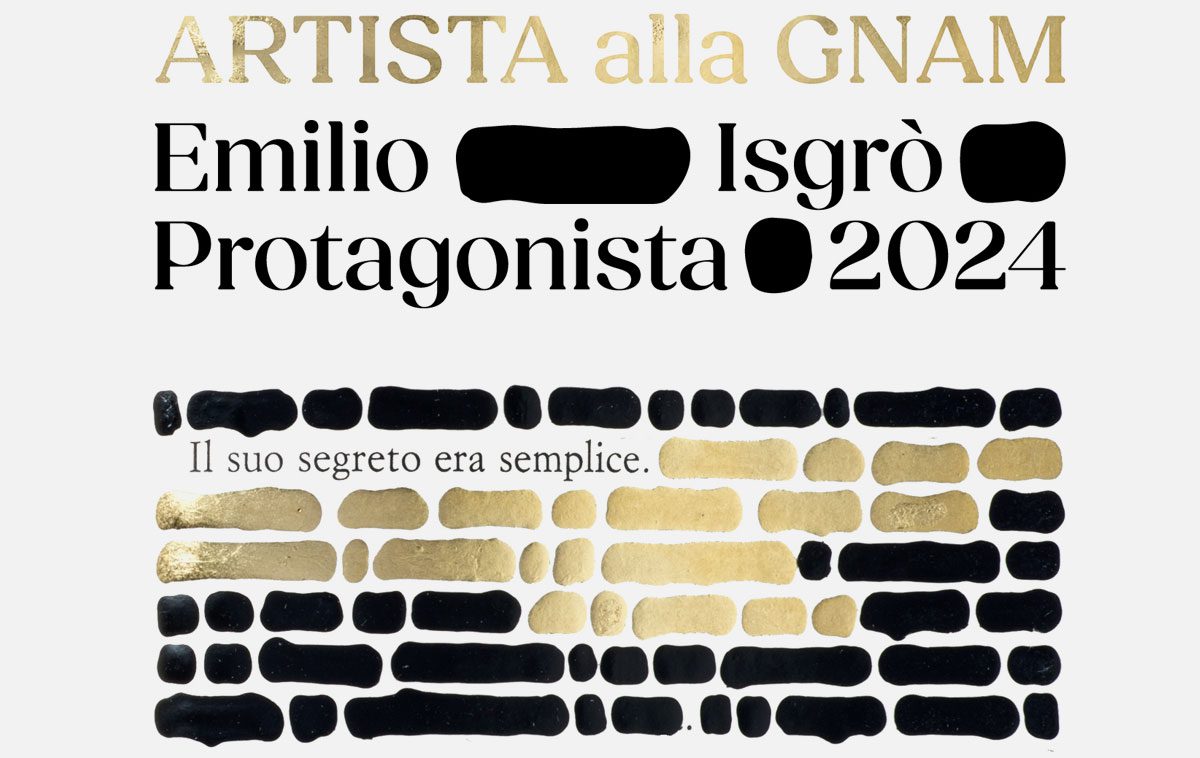 Emilio Isgrò in mostra alla GNAM di Roma nel 2024