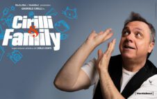 Gabriele Cirilli al Teatro Brancaccio di Roma nel 2025 con il suo "Cirilli & Family"