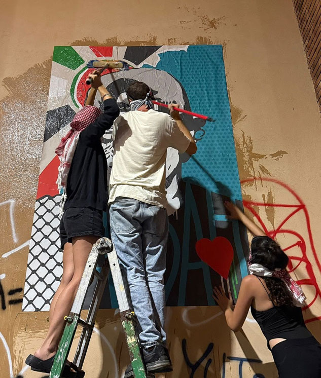 Awdah - Opera di street art dell'artista Laika