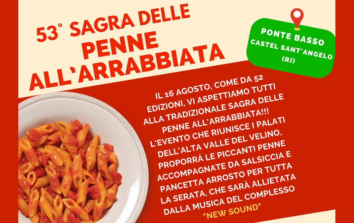 Sagra delle Penne all'Arrabbiata 2025 - Ponte Basso