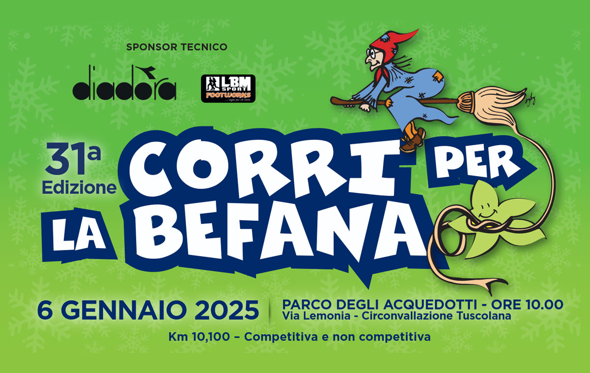 Corri per la Befana 2026 a Roma