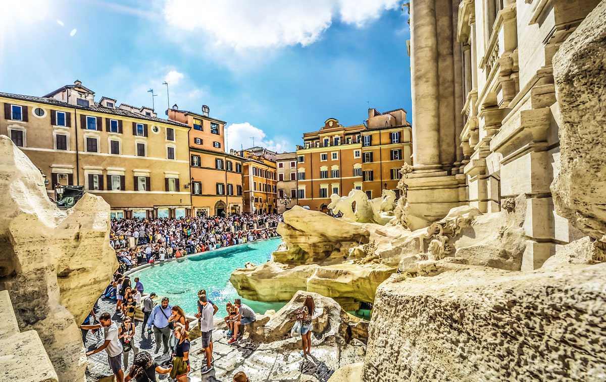 Fontana di Trevi a Roma