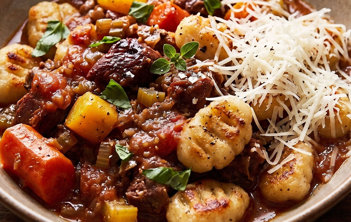 Gnocchi con sugo di castrato