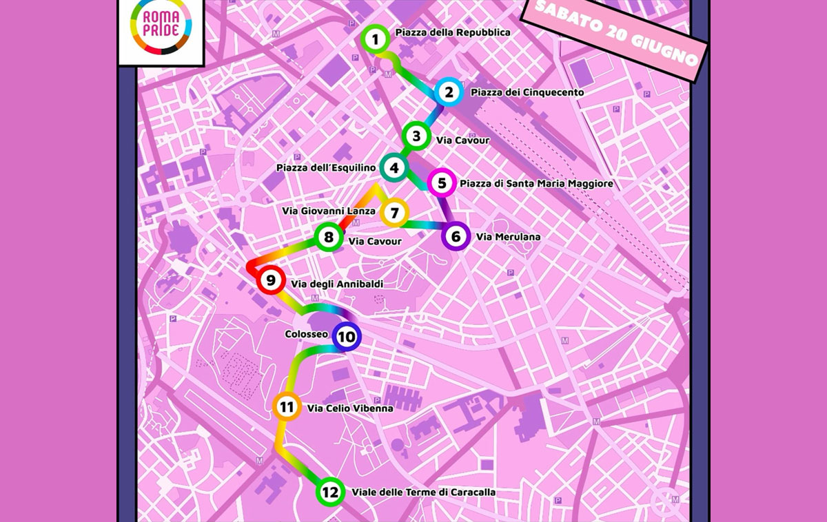 Percorso del Roma Pride 2026