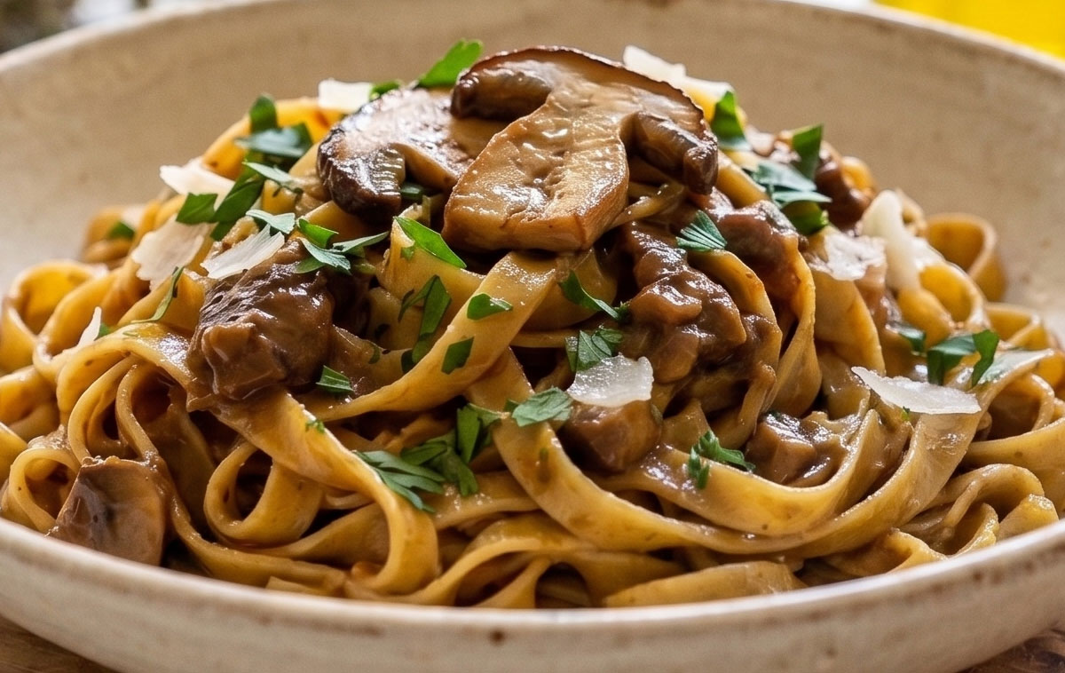 Gnoccacci paesani al sugo di funghi porcini