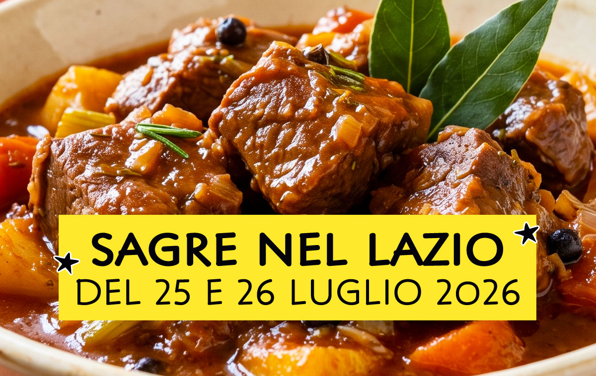 Sagre nel Lazio del 25 e 26 luglio 2026