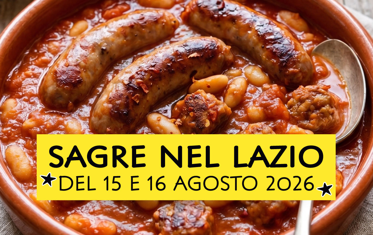 Sagre nel Lazio del 15 e 16 Agosto 2026
