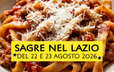 Weekend nel Lazio tra sagre e sapori: gli appuntamenti del 22 e 23 agosto 2026