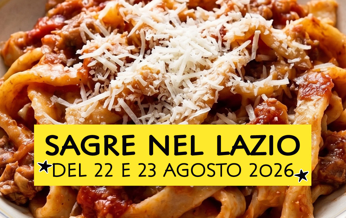 Sagre nel Lazio del 22 e 23 Agosto 2026