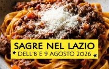 Sagre e mercatini del Lazio nel weekend dell'8 e 9 Agosto 2026