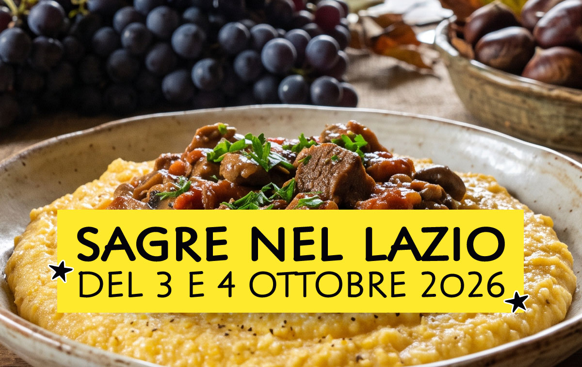 Sagre nel Lazio del 3 e 4 ottobre 2026